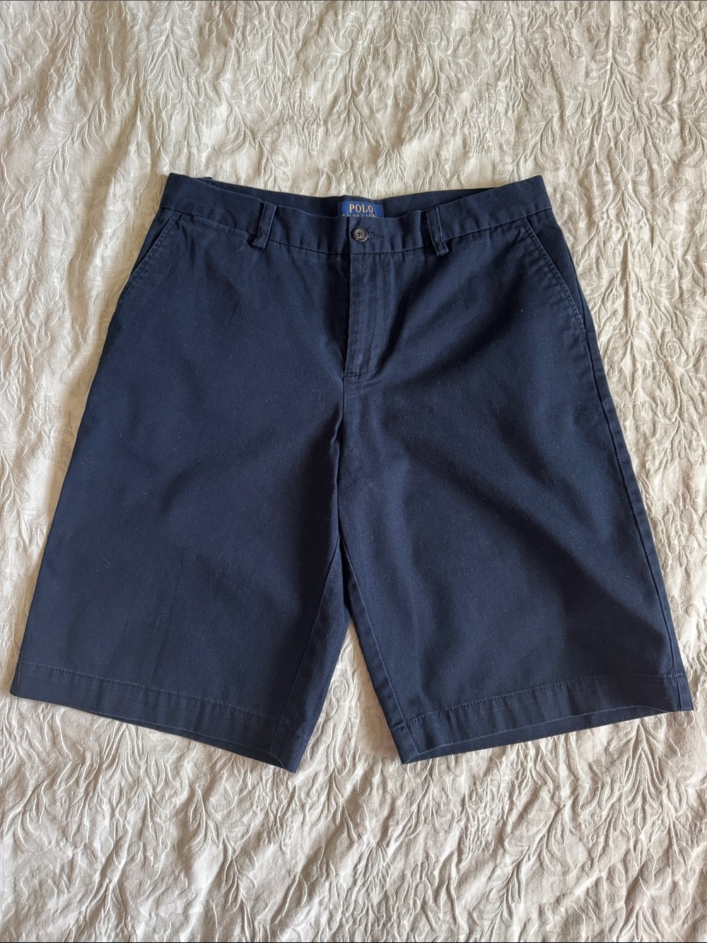 Polo by Ralph Lauren Men's Navy Flat-Front Chino Shorts